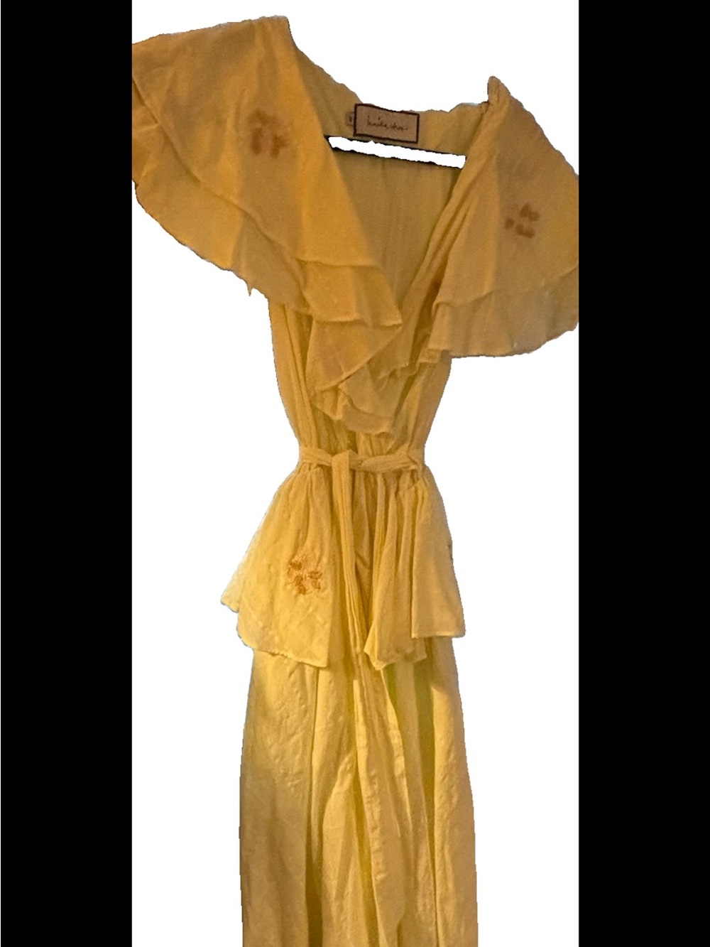 Innika Choo cotton, yellow dress size 2